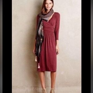 Anthropologie maeve Galena Burgundy slip Dress. Size XS‎